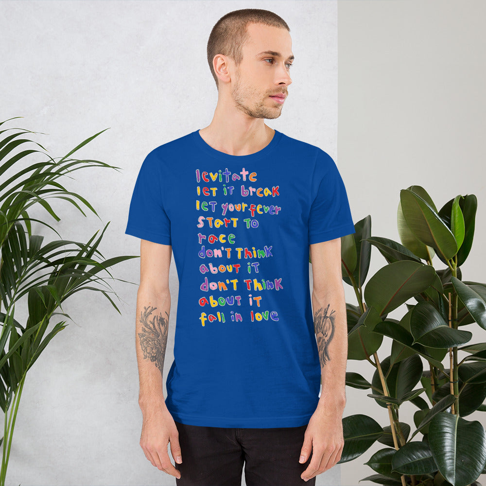 DON'T THINK ABOUT IT (Unisex t-shirt) (extended sizing)